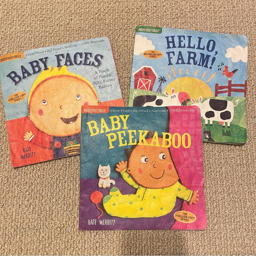 3 x Lot of Indestructibles Baby Books